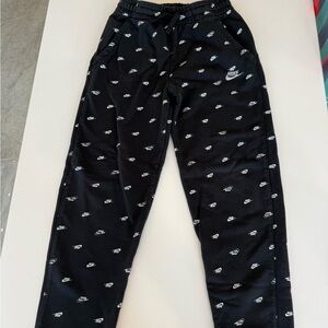 Nike Dark Gray Sweatpants with White Logo